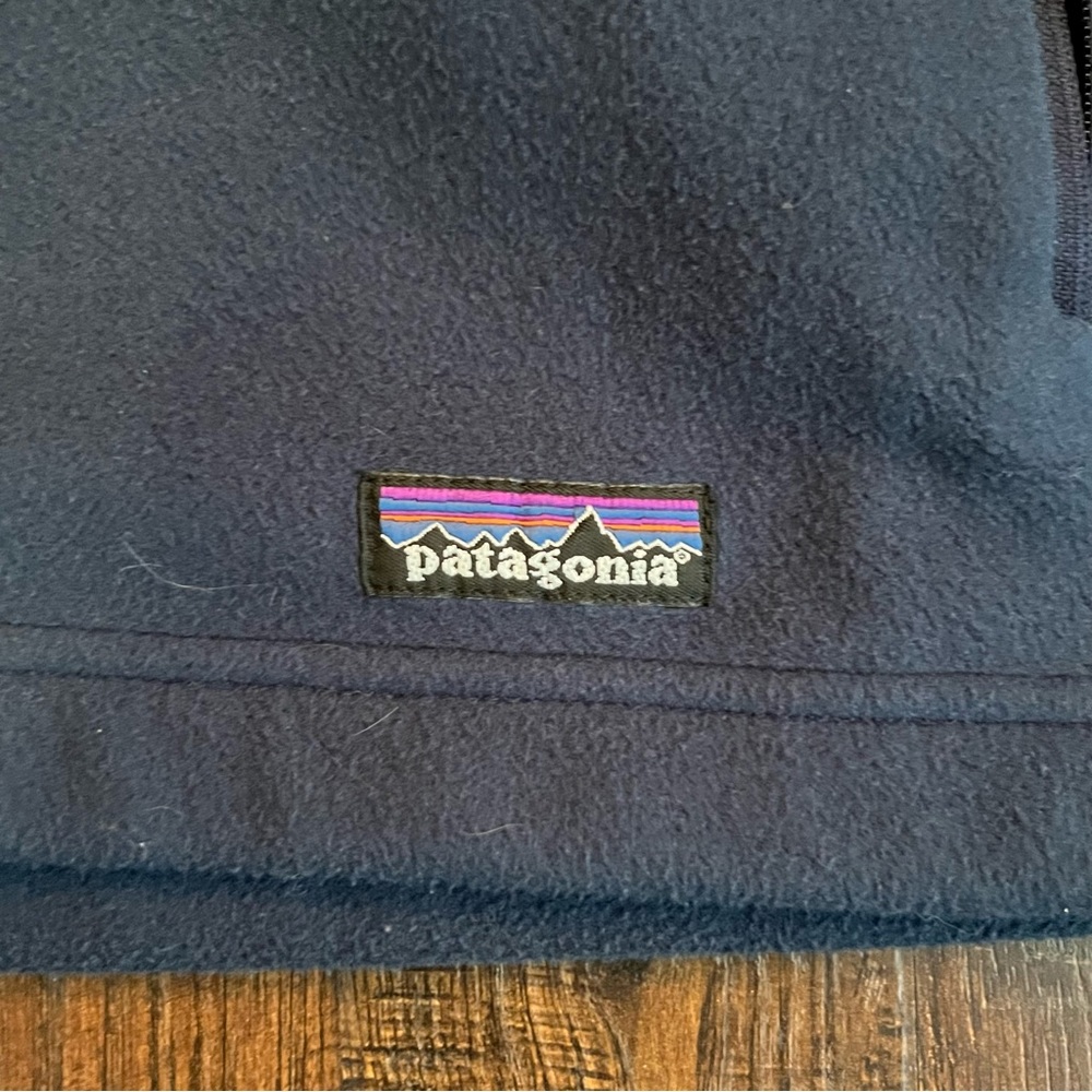 Patagonia Synchilla Full Zip Fleece Large Jacket Navy W/ Keeneland Embroidery - Picture 4 of 7